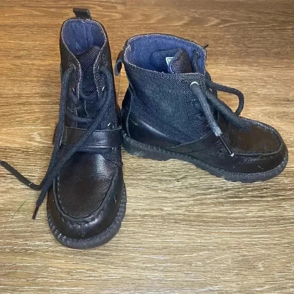 Kids Polo Ralph Lauren Black Boots - 8.5